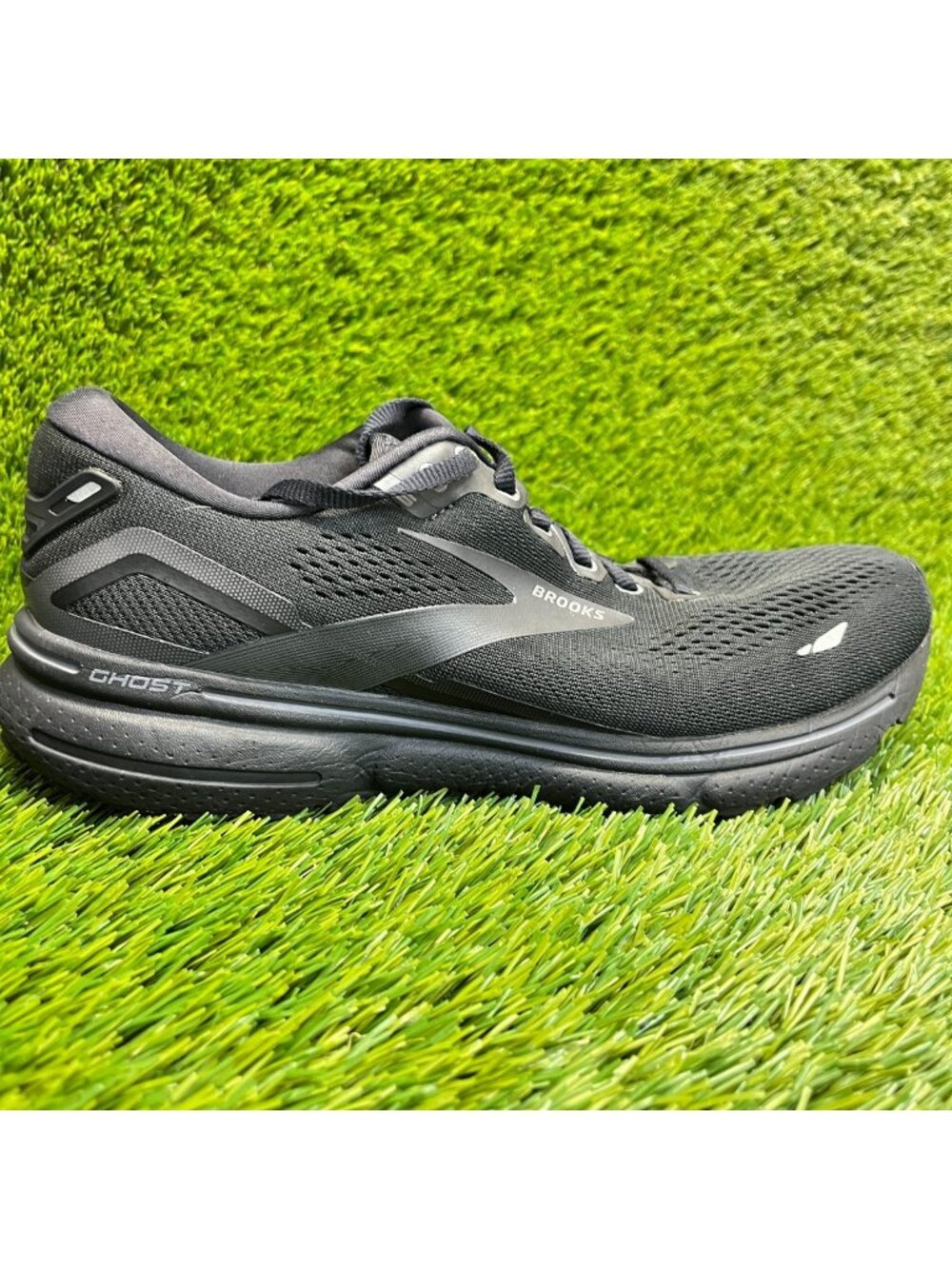 Brooks Ghost 15 Womens Size 10AA Triple Black Athletic Running Shoes Sneakers